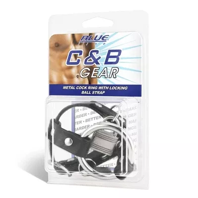 blue-line-metal-cock-ring-with-locking-ball-strap Blue Line Metal Cock Ring With Locking Ball Strap