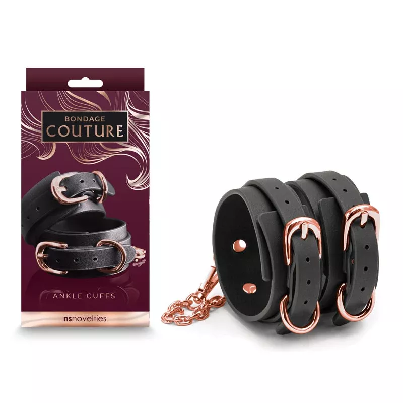bondage-couture-ankle-cuffs-black-nsn-1306-43 Bondage Couture Ankle Cuffs - Black-(nsn-1306-43)