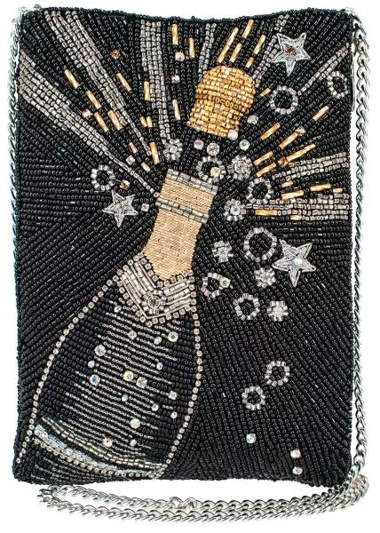 Bubbly Crossbody Mini Handbag - Black