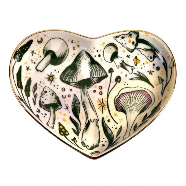 ceramic-heart-dish-starry-mushrooms Ceramic Heart Dish - Starry Mushrooms