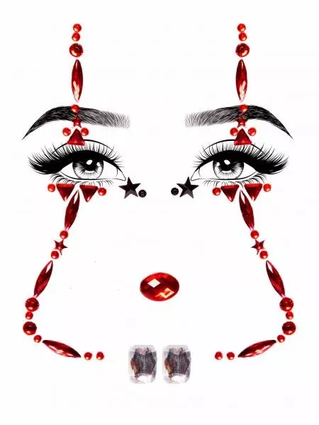 Clown Rhinestone Stick-On Face Jewels