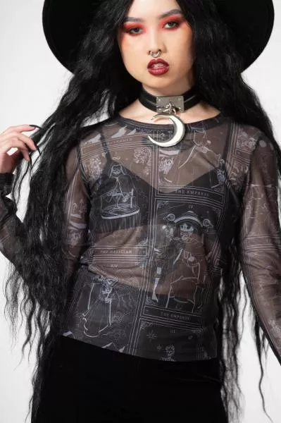 Cosmina Mesh Top - Black -