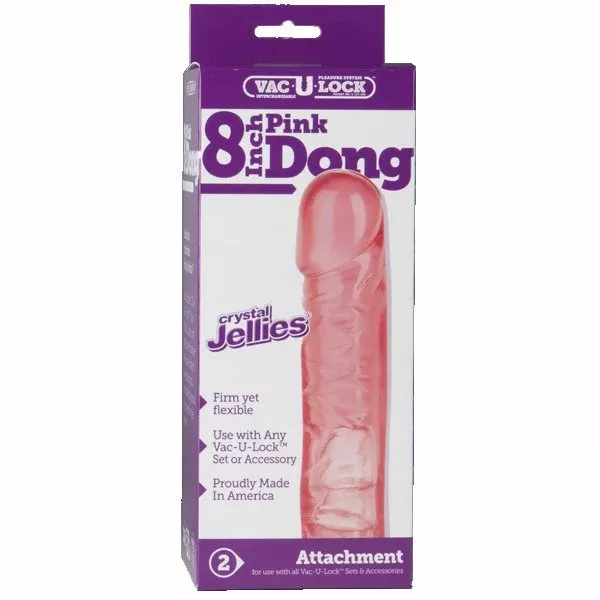 d-crystal-jel-dong-pink-8in (D) Crystal Jel Dong-Pink 8In