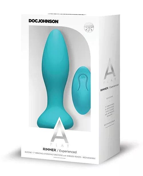 d-play-rimmer-experienced-plug-rechargeable-with-remote-teal (d) A-play Rimmer Experienced Plug Rechargeable with Remote Teal