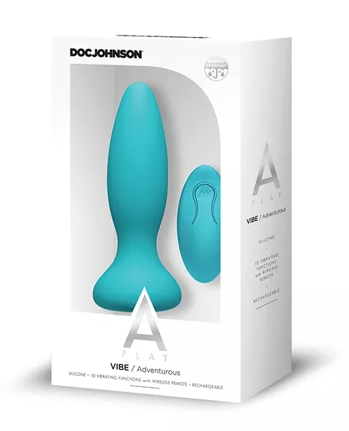 d-play-vibe-adventurous-plug-rechargeable-with-remote-teal (D) A-Play Vibe Adventurous An Plug Rechargeable with Remote Teal
