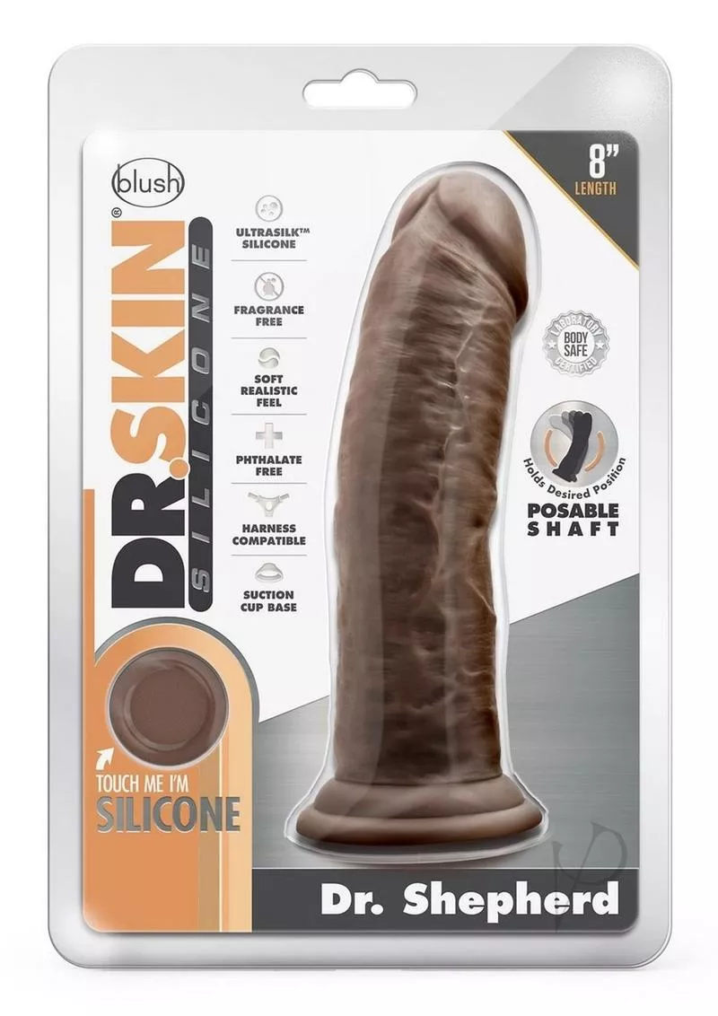 Dr. Shepherd 8 inches Silicone Dildo Chocolate