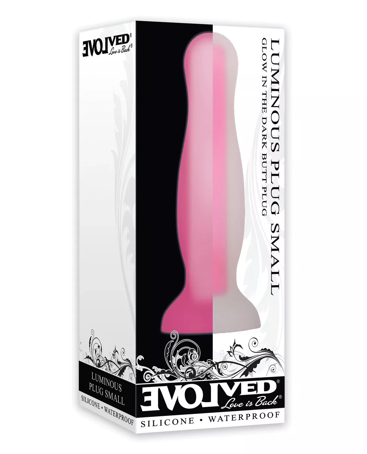 evolved-luminous-glow-butt-plug-small-pink Evolved Luminous Glow Butt Plug Small Pink