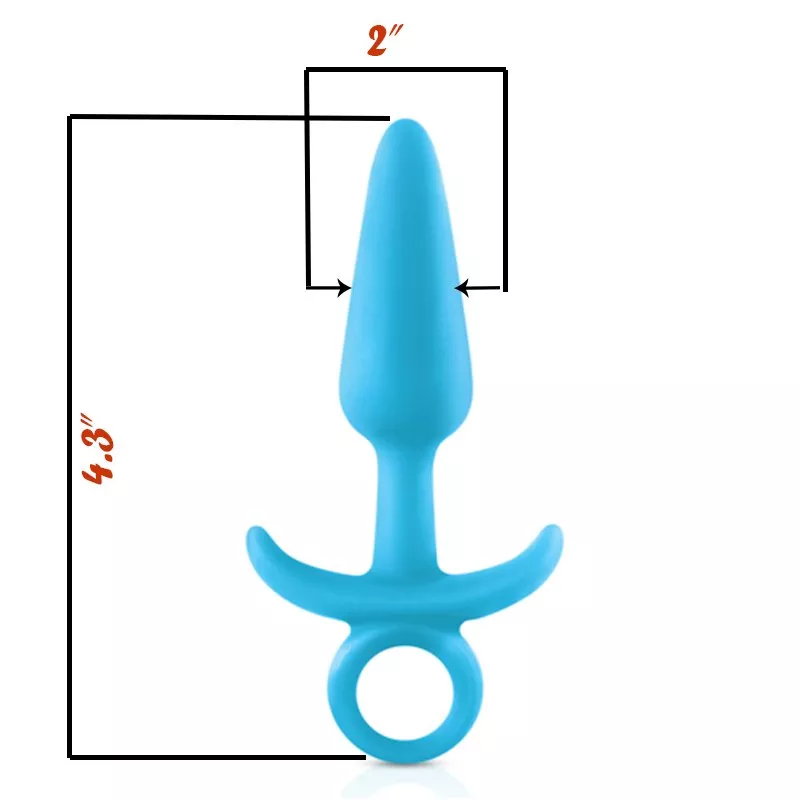 Firefly Prince Silicone Butt Plug For Beginners Blue 4.3 Inch