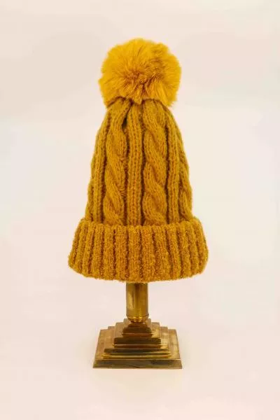 freya-bobble-hat-mustard Freya Bobble Hat - Mustard