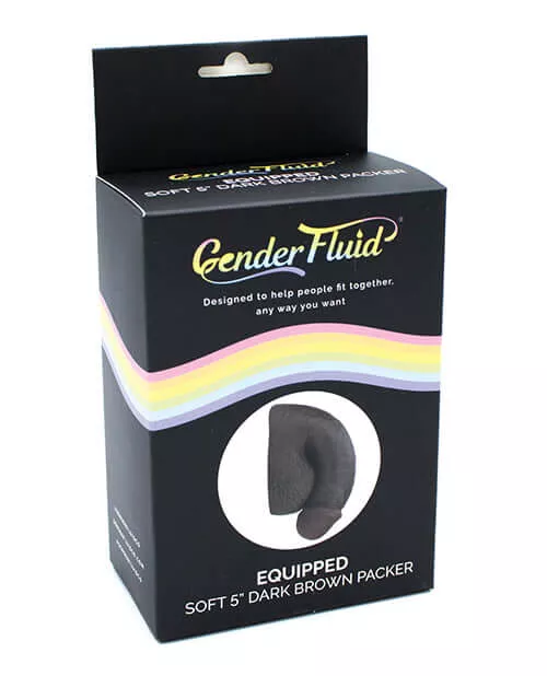 gender-fluid-5-inch-equipped-soft-packer-dark-brown Gender Fluid 5 Inch Equipped Soft Packer Dark Brown