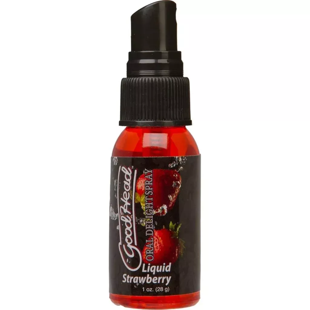 goodhead-oral-delight-spray-liquid-strawberry-lingering-sweet-strawberry-flavor- Goodhead - Oral Delight Spray - Liquid Strawberry - Lingering Sweet Strawberry Flavor Heightens Your Sensual Experience - 1 Oz. (28 G)