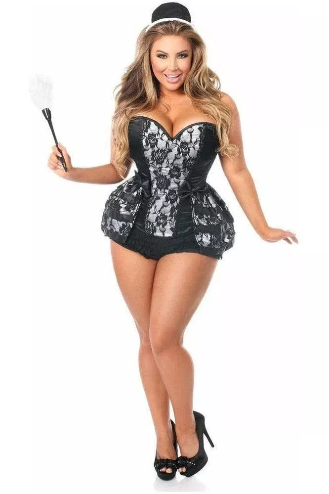 lavish-5-pc-french-maid-corset-costume Lavish 5 PC French Maid Corset Costume
