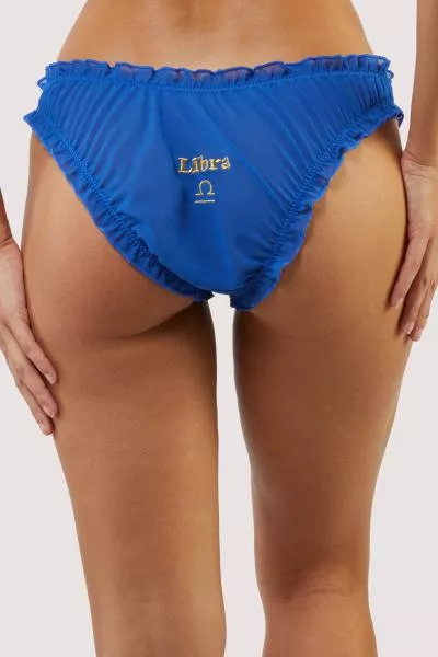 Libra Chiffon Star Sign Panty - Cobalt Blue -