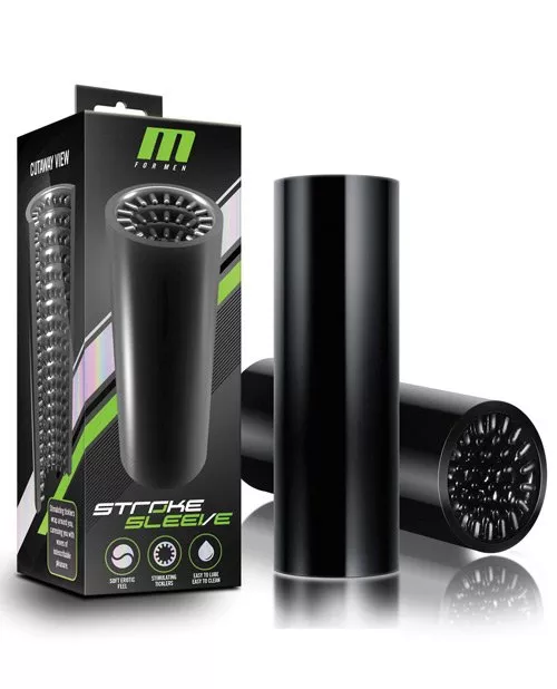 m-men-stroke-masturbation-sleeve-black M For Men Stroke Masturbation Sleeve Black