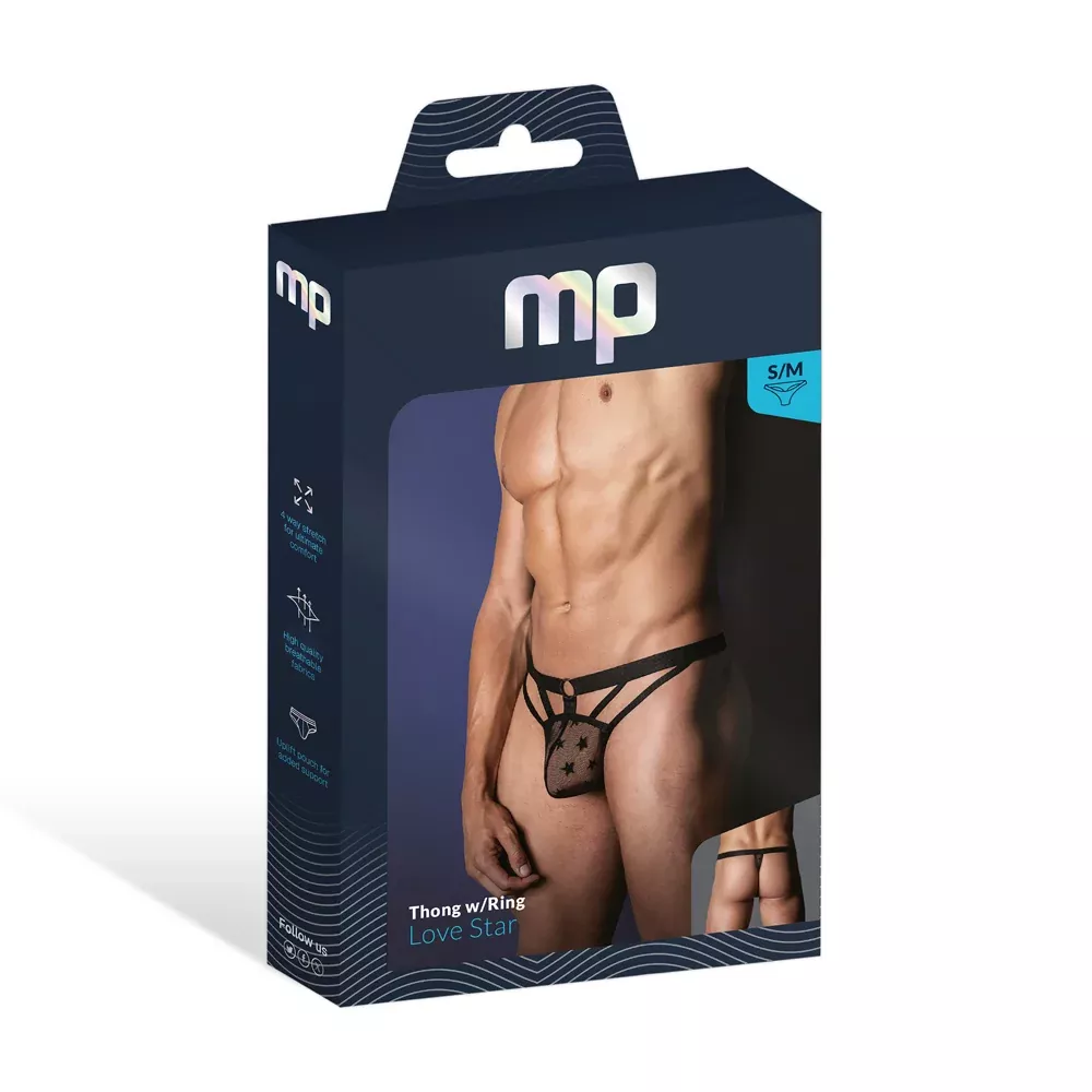 male-power-love-star-thong-with-ring-black-l-xl Male Power Love Star Thong with Ring Black L XL