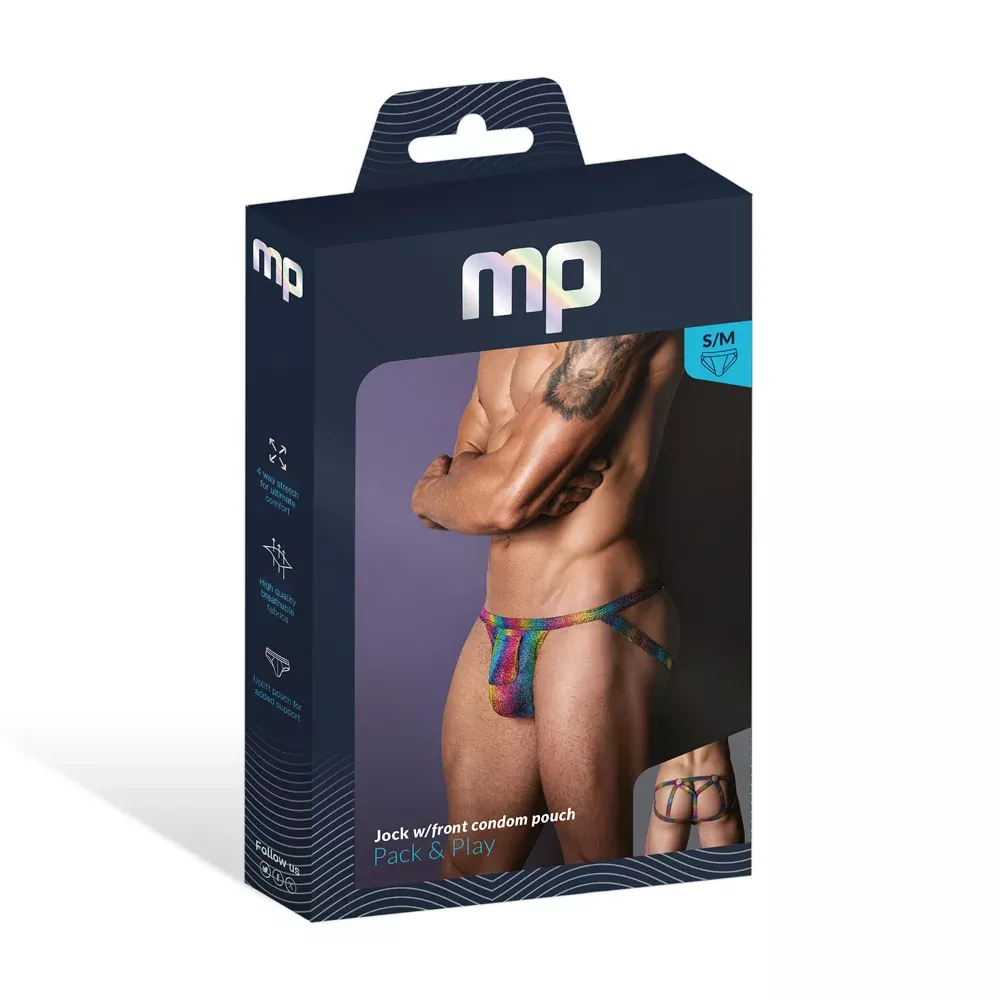 male-power-pack-play-jock-condom-pouch-rainbow-s-m Male Power Pack & Play Jock Condom Pouch Rainbow S M