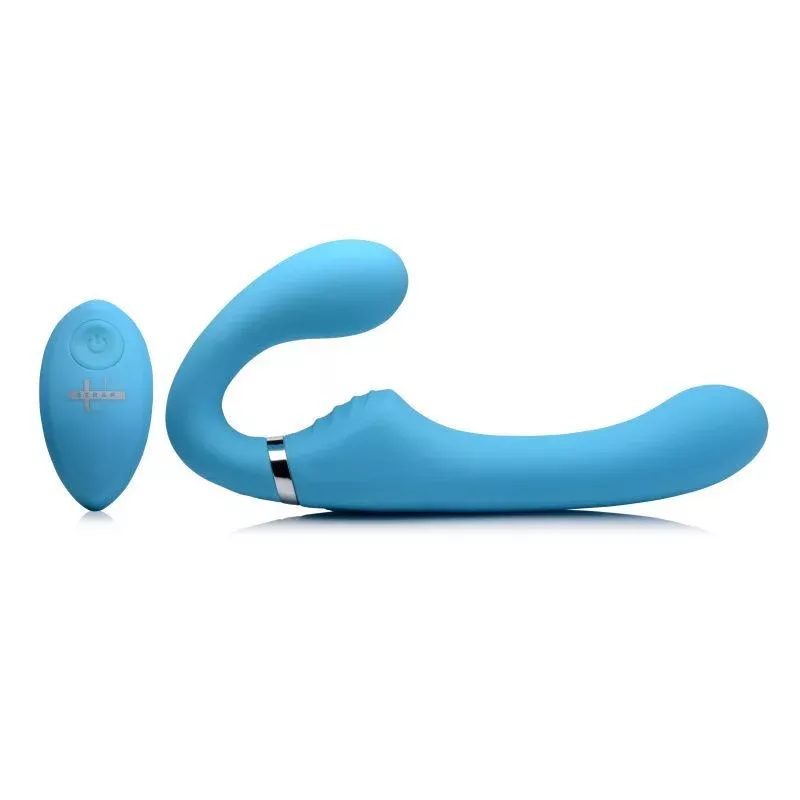 mighty-rider-10x-strapless-strap-on-blue-w-remote Mighty Rider 10X Strapless Strap-On Blue w Remote