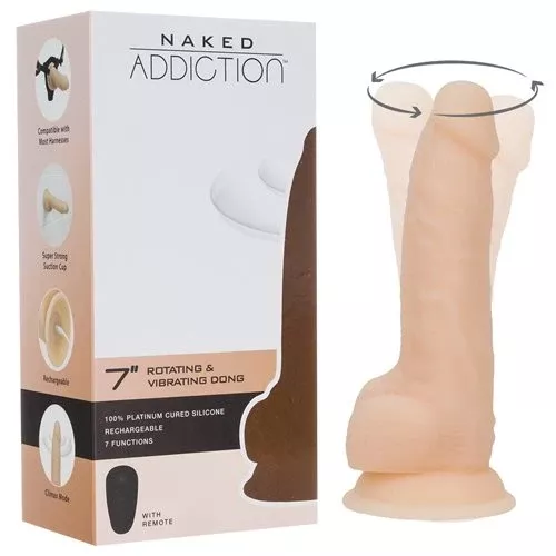 naked-addiction-7-rotating-vibrating-dildo-with-remote-control Naked Addiction - 7" Rotating & Vibrating Dildo with Remote Control