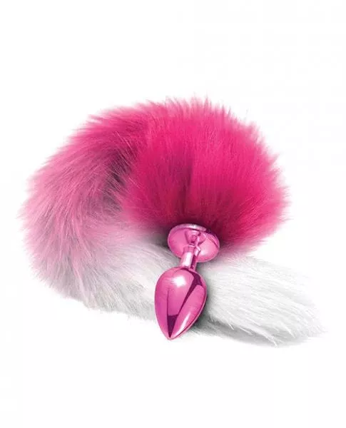 nixie-metal-butt-w-faux-fur-tail-pink-metallic Nixie Metal Butt w/Faux Fur Tail - Pink Metallic