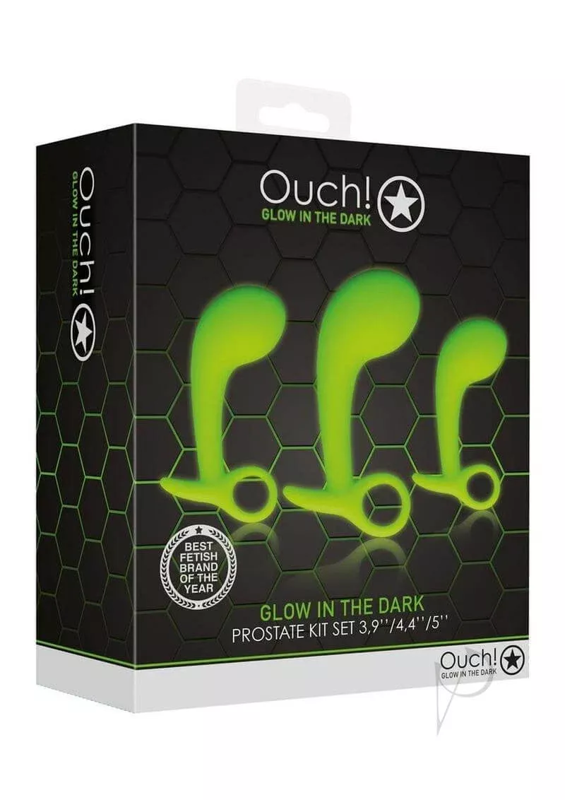 ouch-prostate-kit-glow-in-dark-3-pc-green Ouch Prostate Kit Glow in the Dark 3 Pc Green