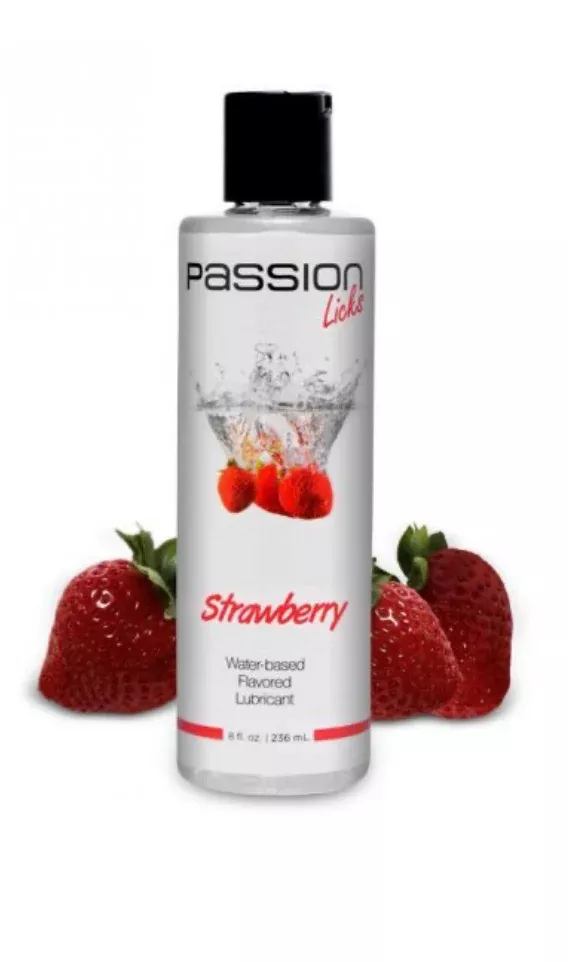 passion-licks-strawberry-water-based-flavored-lubricant-8-oz Passion Licks Strawberry Water Based Flavored Lubricant - 8 oz