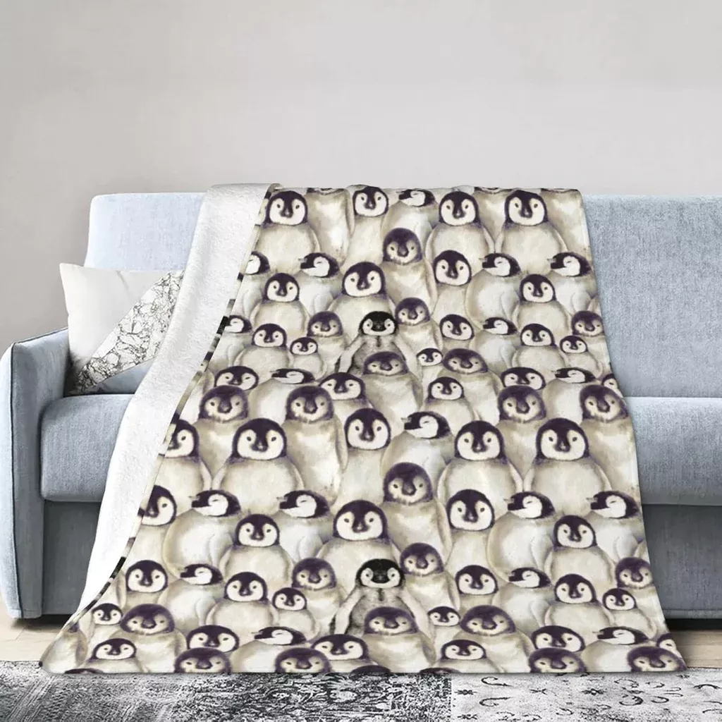 Penguin Throw Blanket Soft Cozy Plush Warm Fleece Blanket For Sofa Couch Bed 8