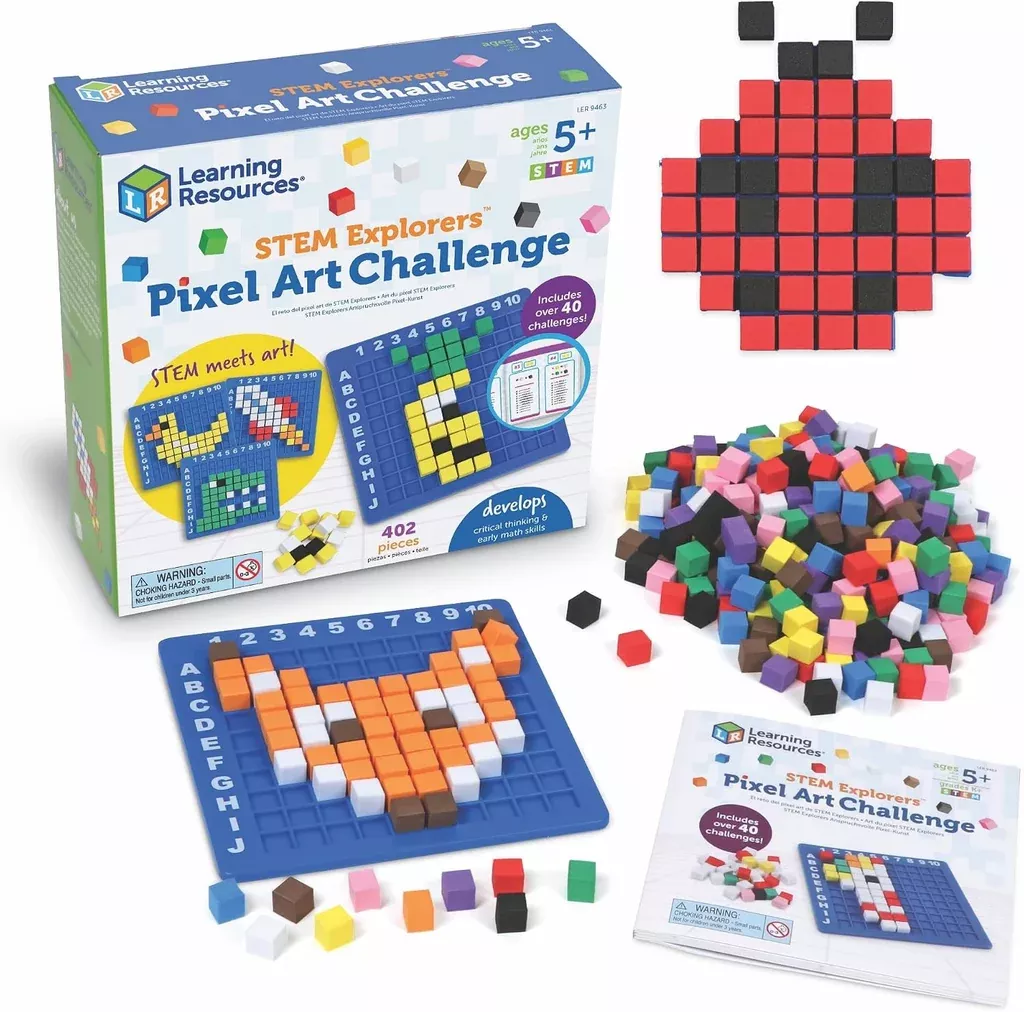 pixel-art-stem-building-challenge-kit-kids-ages-5 Pixel Art STEM Building Challenge Kit for Kids Ages 5+