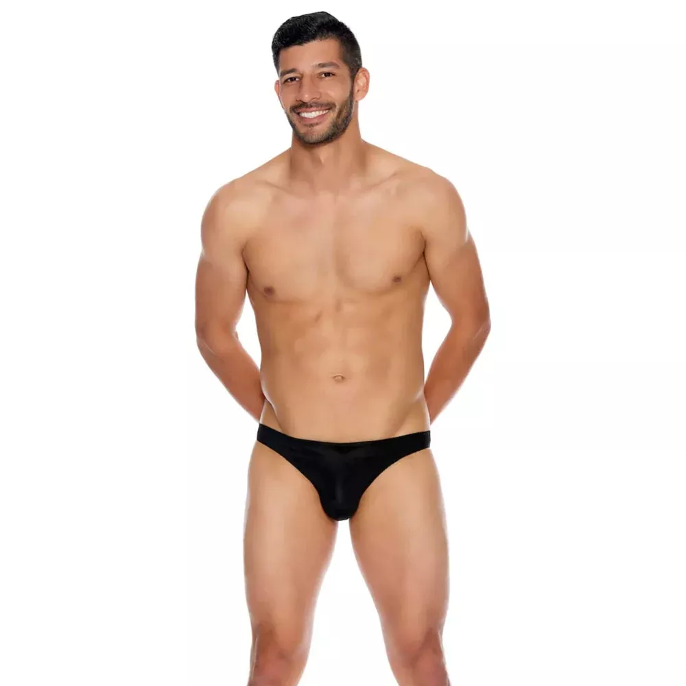 Popsi Men's Microfiber Open Back Underwear Black L XL