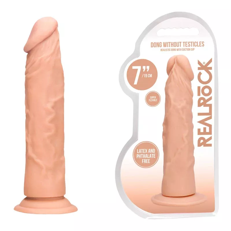 realrock-7-realistic-dildo-flesh-17-8-cm-dong REALROCK 7'' Realistic Dildo - Flesh 17.8 cm Dong