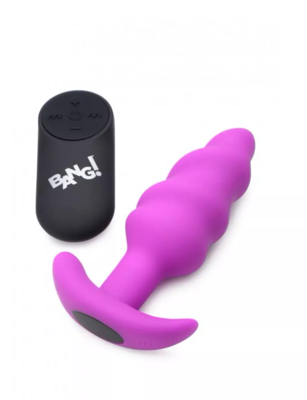 remote-control-21x-vibrating-silicone-swirl-butt-plug-purple Remote Control 21X Vibrating Silicone Swirl Butt Plug - Purple