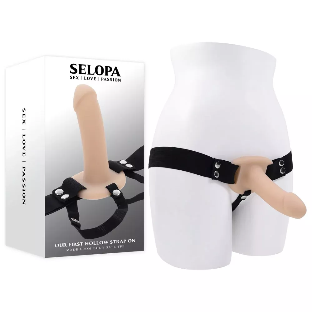 selopa-our-first-hollow-strap-on-light-flesh-16-3-cm-hollow-strap-on Selopa OUR FIRST HOLLOW STRAP ON LIGHT - Flesh 16.3 cm Hollow Strap-On