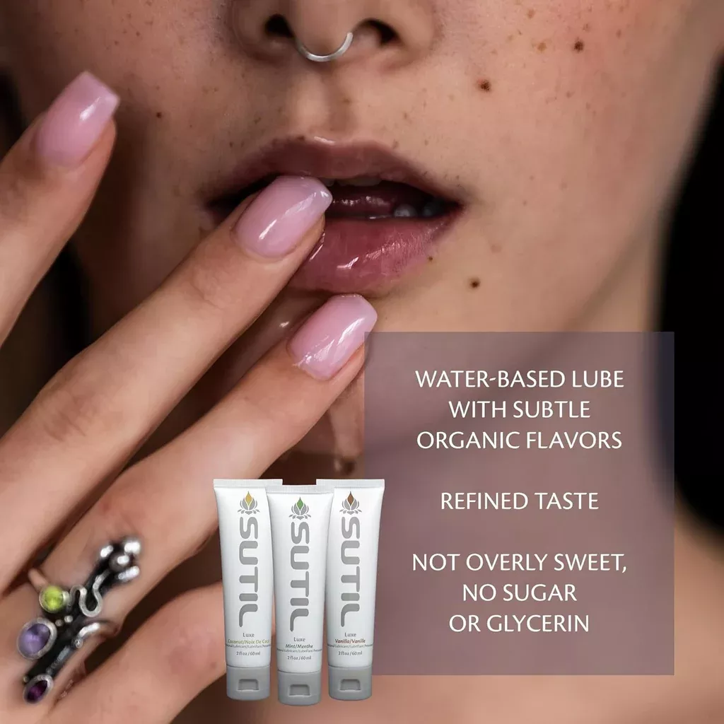 sensual-luxury-luxe-sex-lube-flavors-water-based-lubricant-non-sticky-long-lasti Sensual Luxury | Luxe Sex Lube | Flavors Water Based Lubricant | Non Sticky Long Lasting Personal Lubricant, Mint, 2 Fl Oz