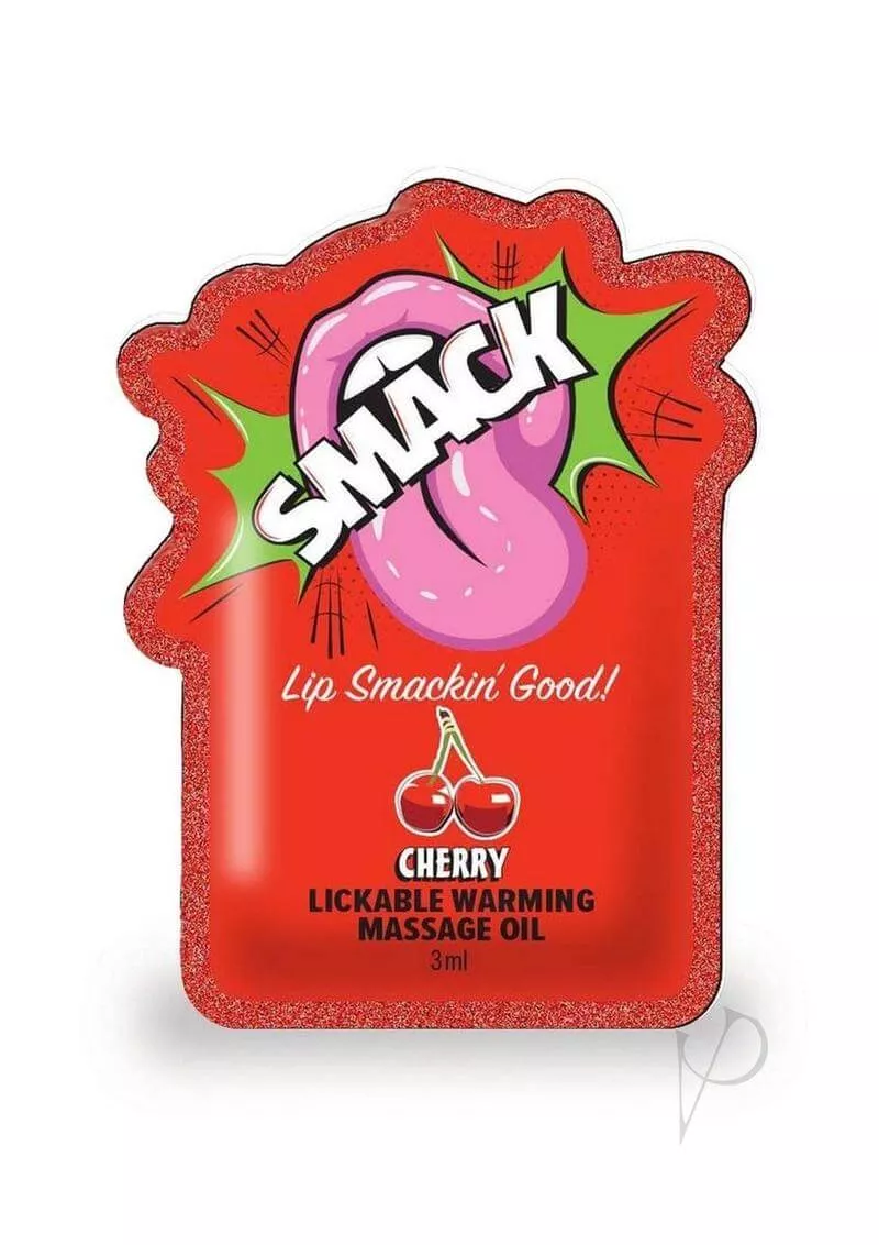 smack-warming-lickable-massage-oil-3ml-pouch-cherry SMACK Warming Lickable Massage Oil 3ML Pouch Cherry