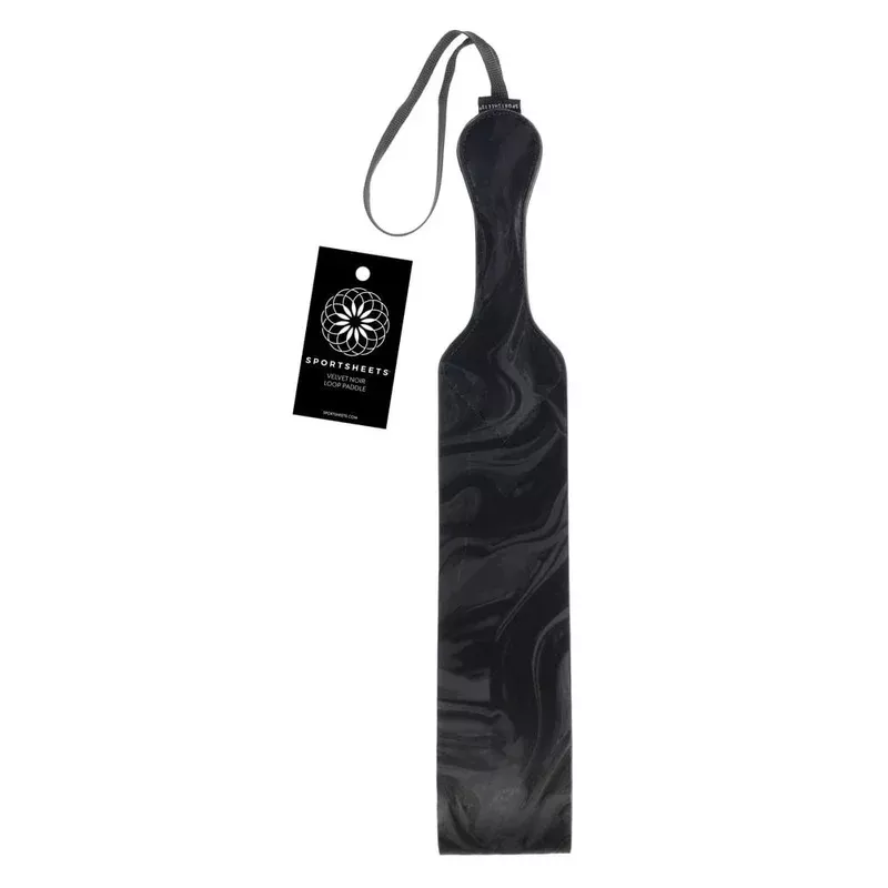 sportsheets-velvet-noir-loop-paddle-black-42-cm-paddle SPORTSHEETS Velvet Noir Loop Paddle - Black 42 cm Paddle