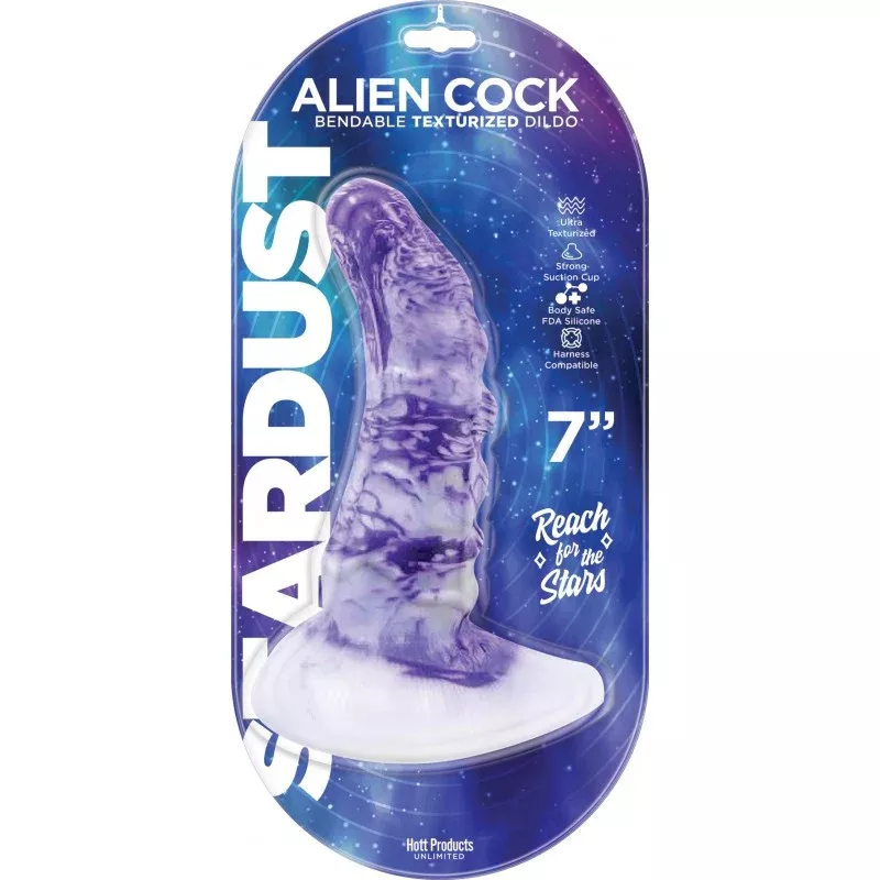 stardust-alien-cock-silicone-textured-dildo-7in Stardust Alien Cock Silicone Textured Dildo 7In