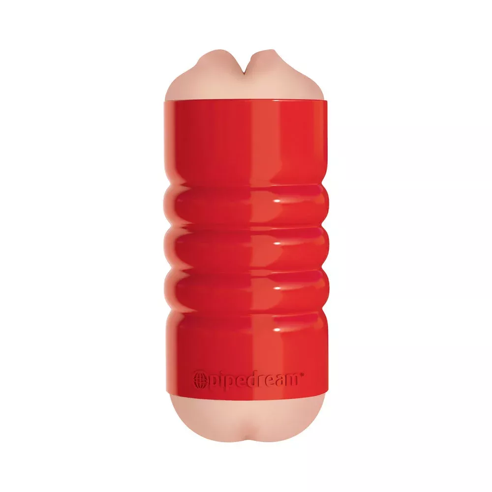 Tight Grip Mouth/Ass Masturbator Red Case