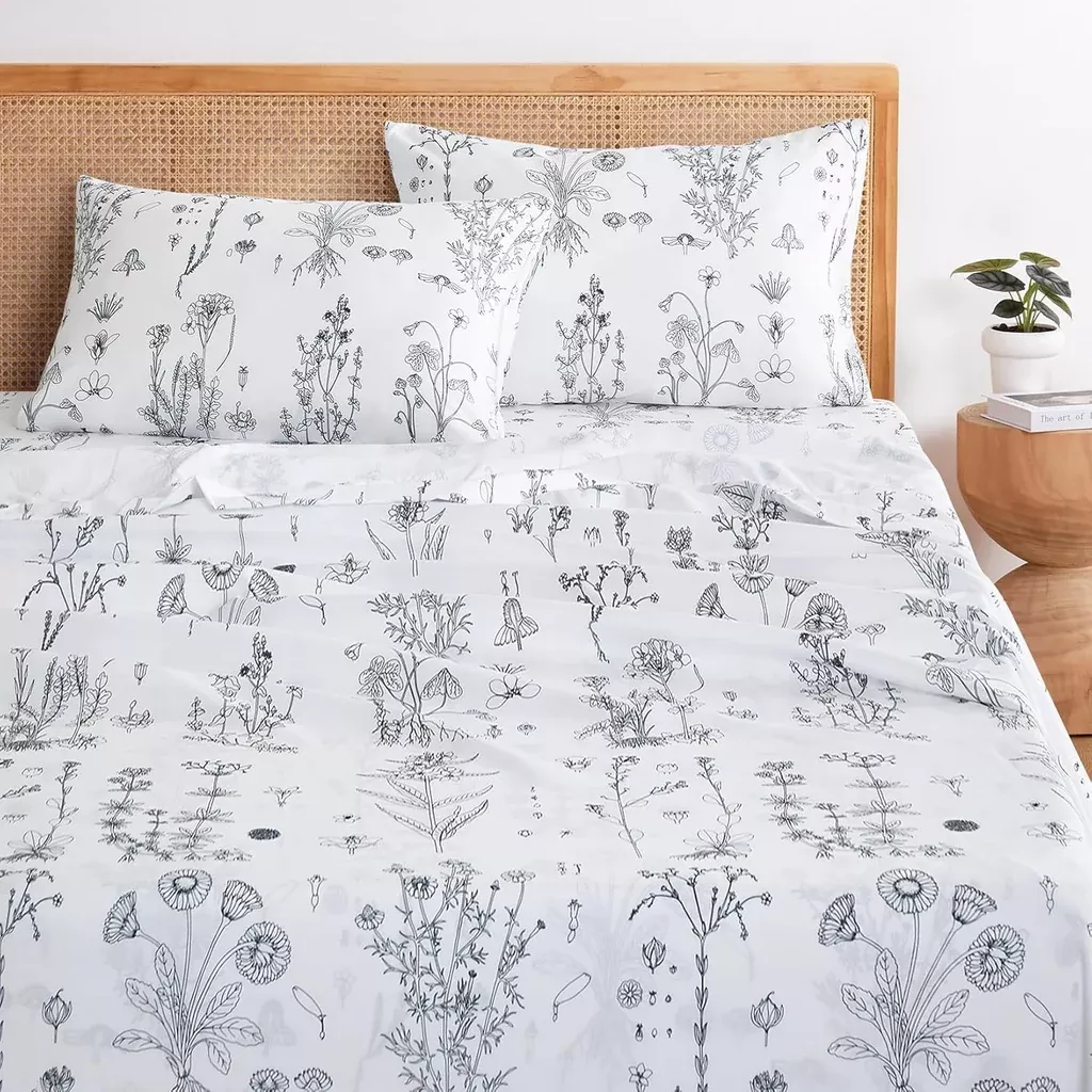 twin-size-bed-sheets-4-piece-sheet-set-deep-pocket-floral-shabby-chic-bot '- Twin Size Bed Sheets, 4-Piece Sheet Set, Deep Pocket, Floral Shabby Chic Bot