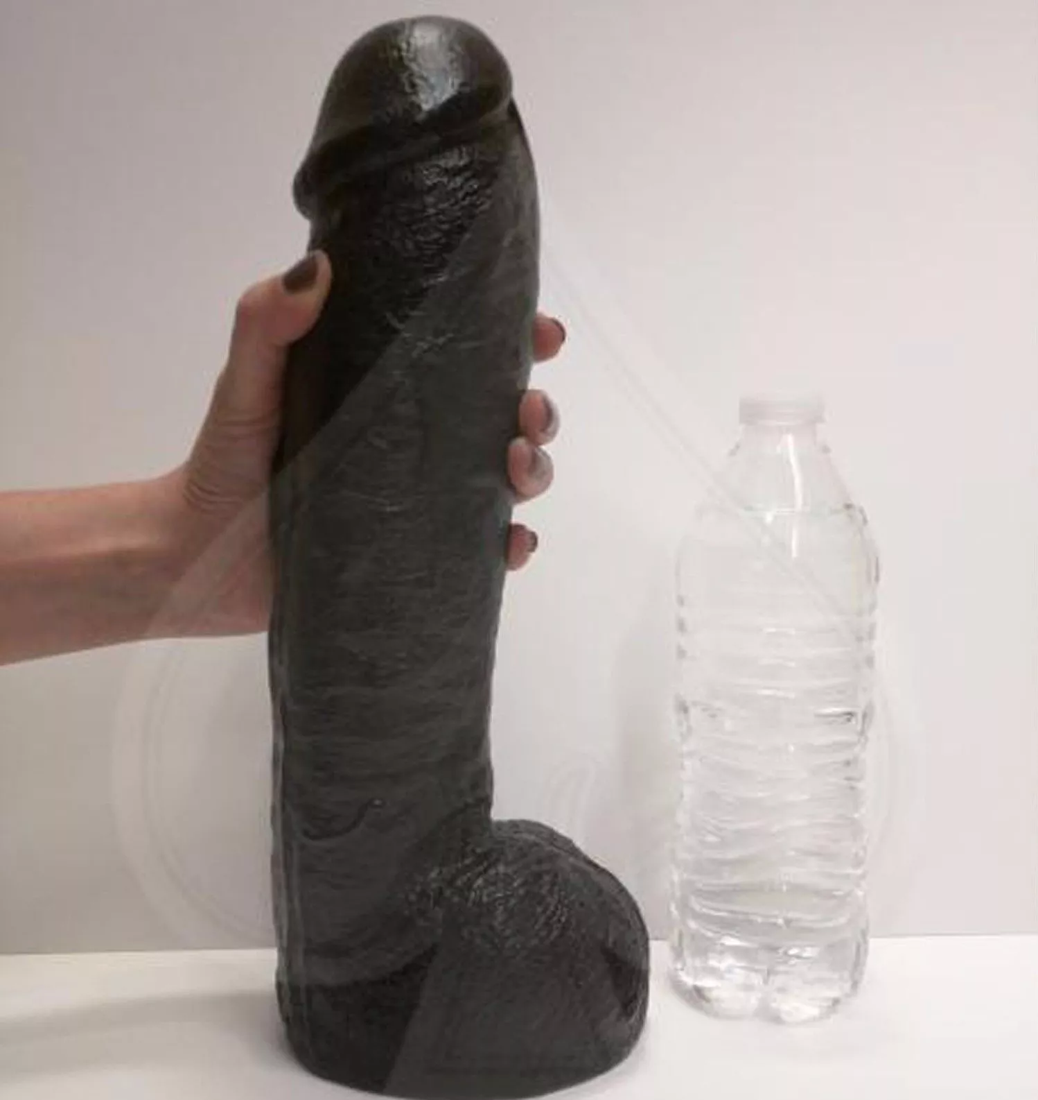 Vac U Lock Codeblack Realistic Hung Cock With Balls Attachment Black 12 Inch