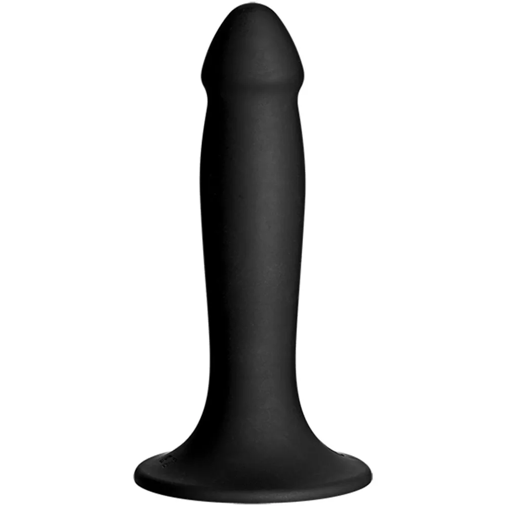 Vac U Lock Smooth Silicone Strap On Dildo Harness Attachment Black 6.5 Inch