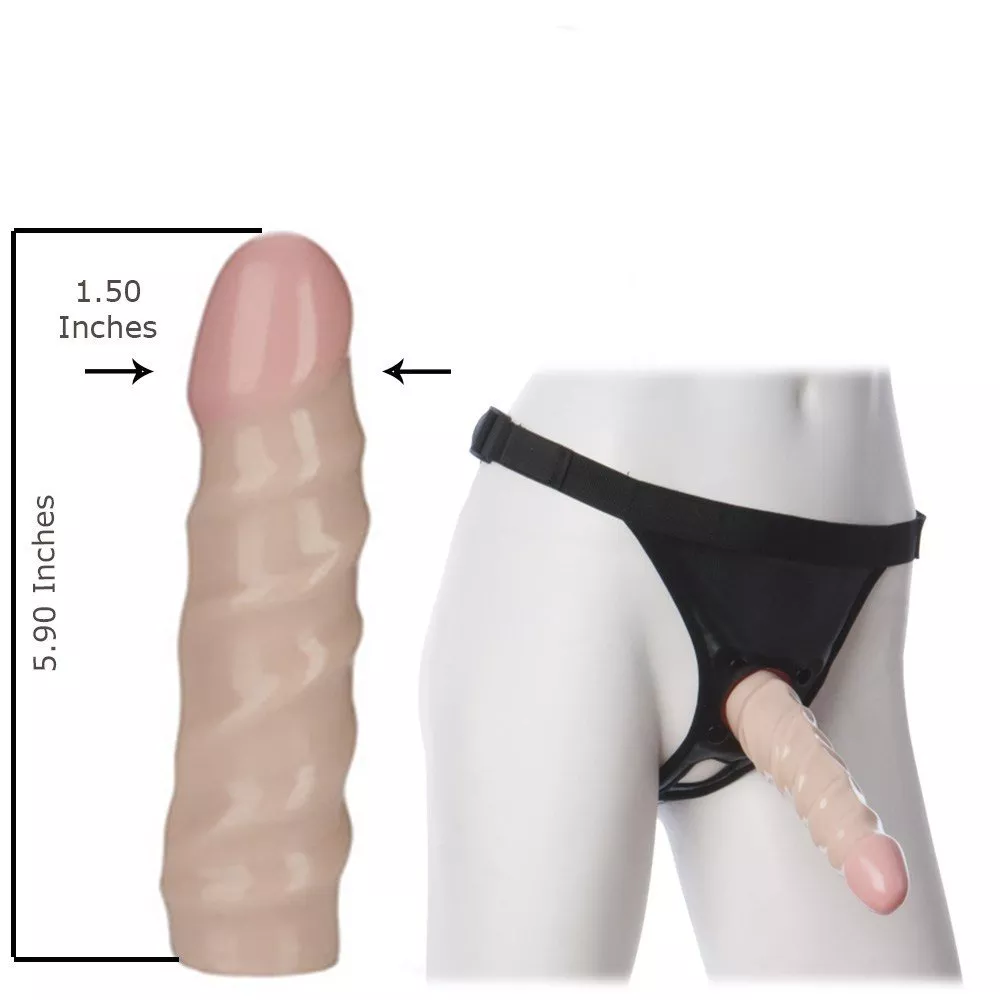 Vac-U-Lock Strap On Harness Raging Hard-Ons Dong 6 Inch Dildo for Beginners