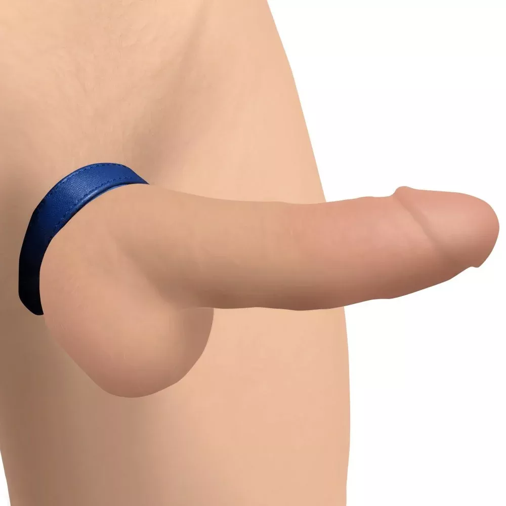 velcro-leather-cock-ring-blue Velcro Leather Cock Ring - Blue