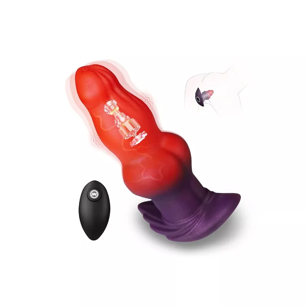 vibrating-butt-plug-anal-dildo-vibrator-prostate-massager-large-buttplug-vibrati Vibrating Butt Plug Anal Dildo Vibrator, Prostate Massager Large Buttplug Vibrating Anal Plug For Anal Training & Stretching, Horse Knot Dildo Monster Prostate Dildo Sex Toys For Male Women