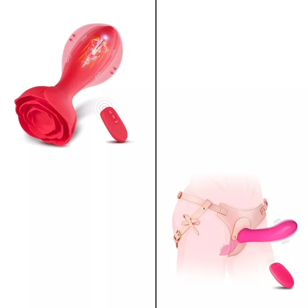 vibrating-butt-plug-strap-on-vibrating-dildo Vibrating Butt Plug & Strap-On Vibrating Dildo