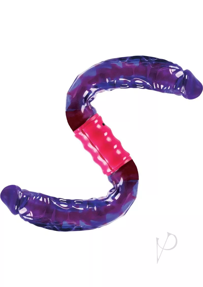Vibrating Double Ended Dildo FLEXI DONG PURPLE