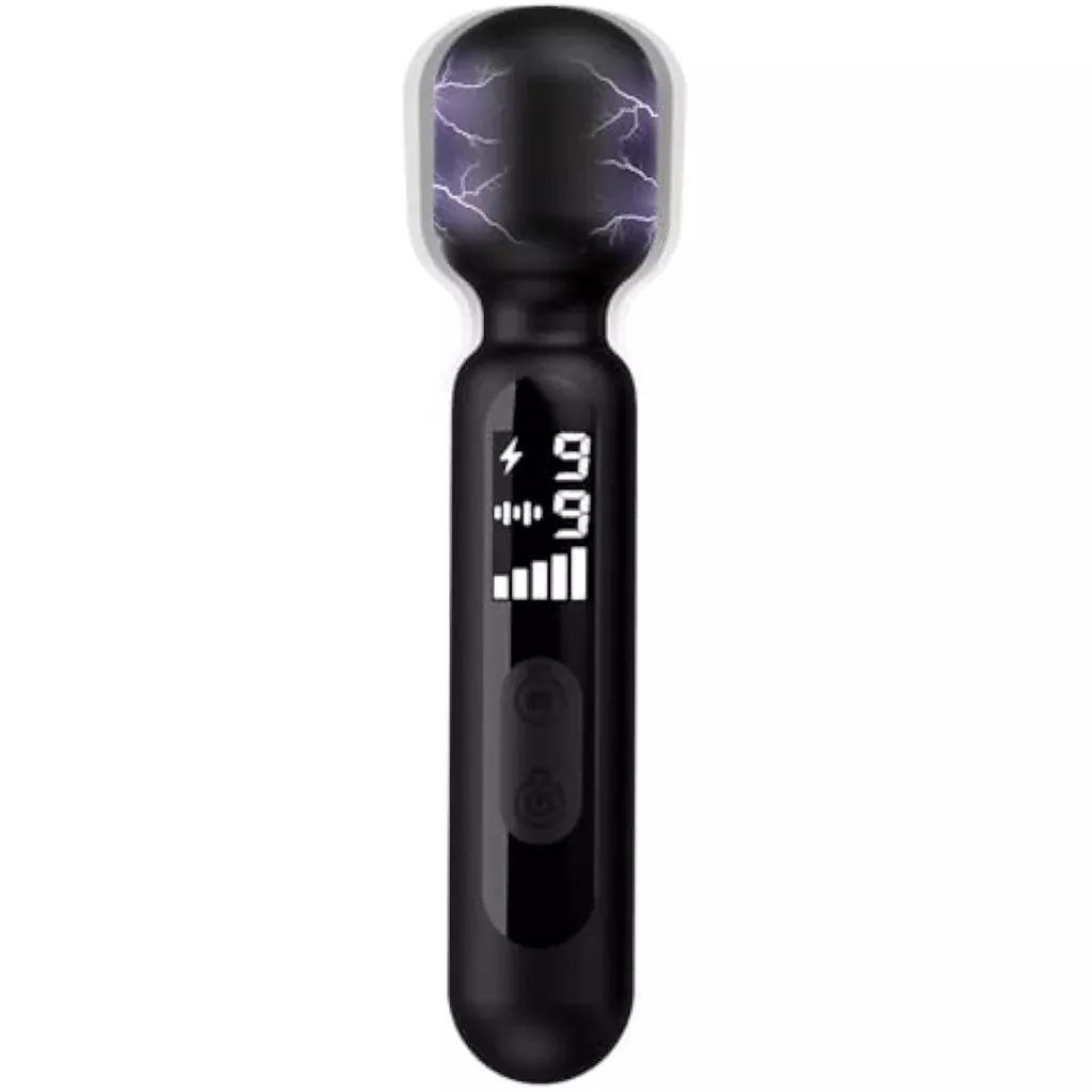 Wand Vibrator Personal Massager, Clit Stimulator Vibrator With Display, 9 Electric Shock Modes & 9 Vibrating Modes Adult Sex Toys For Women Female (Black)