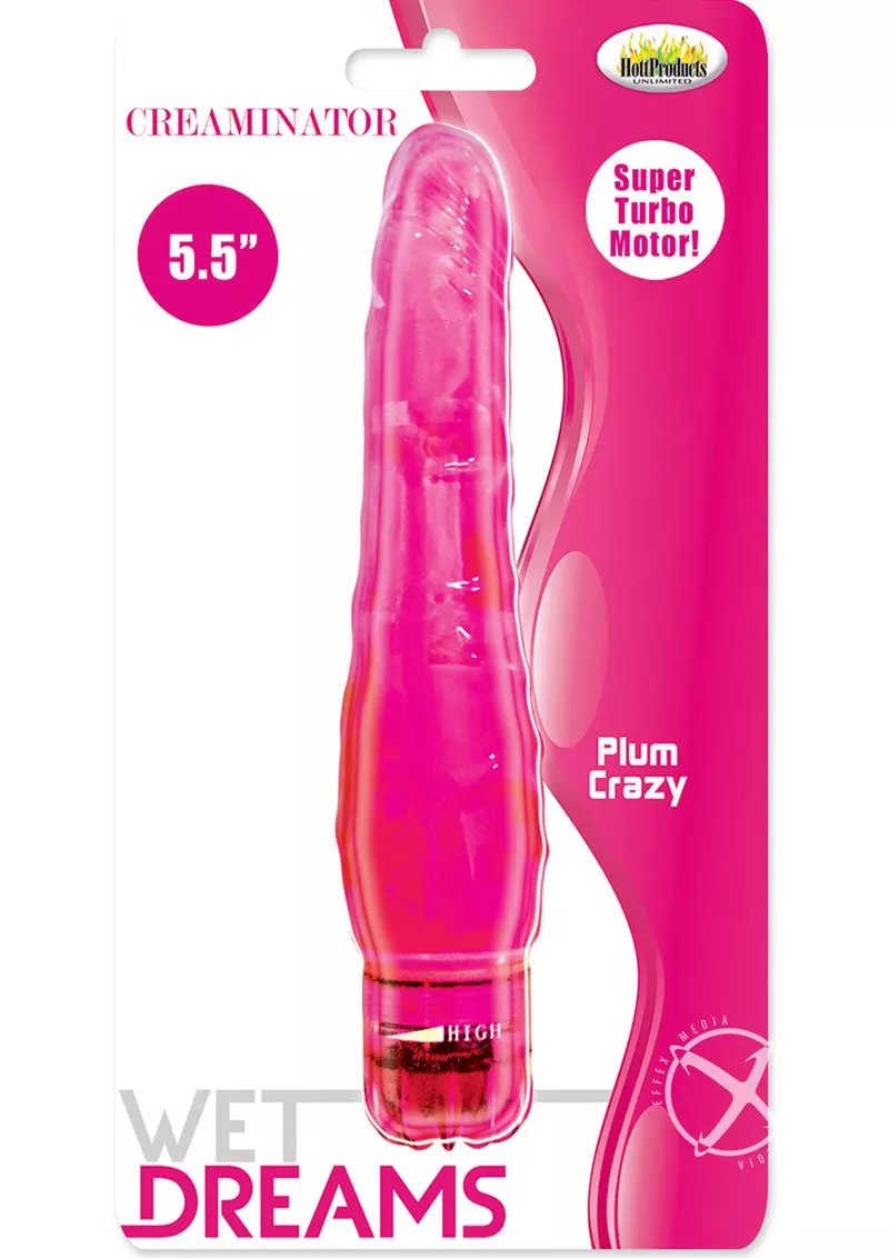 Wet Dreams Creaminator Vibrating Dildo Pink Passion 5.5 Inch
