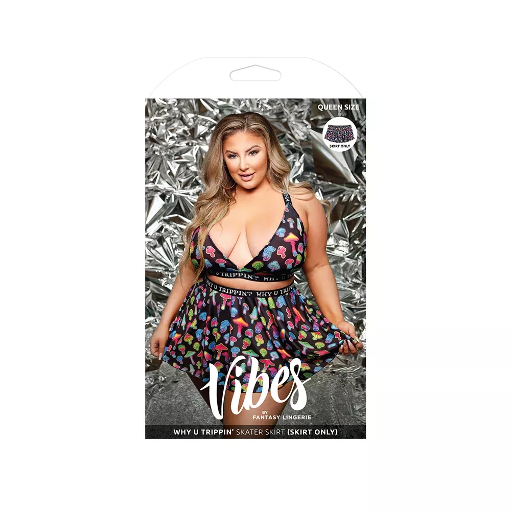 why-u-trippin-skater-skirt-queen-size Why U Trippin' Skater Skirt Queen Size