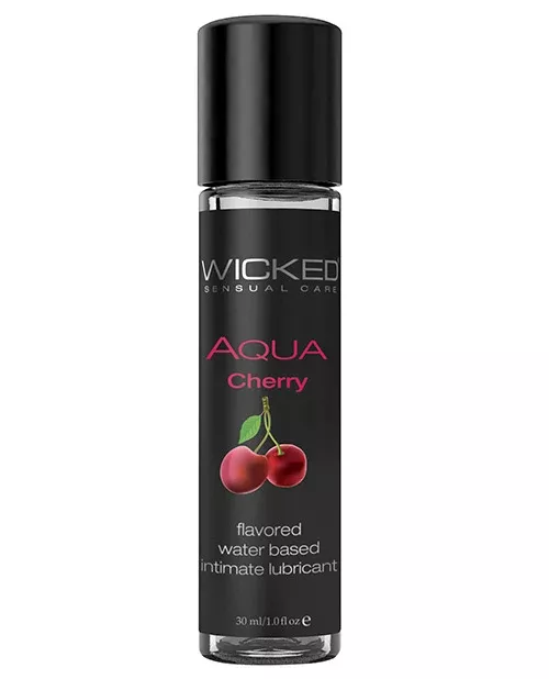 wicked-sensual-care-aqua-waterbased-lubricant-1-oz-cherry Wicked Sensual Care Aqua Waterbased Lubricant - 1 Oz Cherry