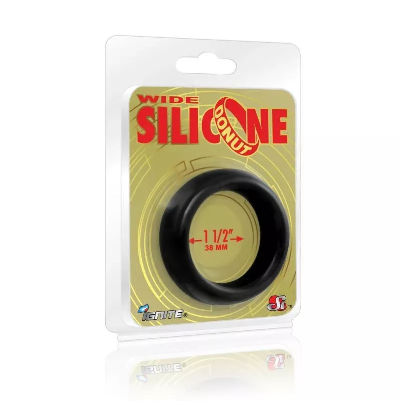wide-donut-black-cock-ring-38mm Wide Donut Black Cock Ring 38mm