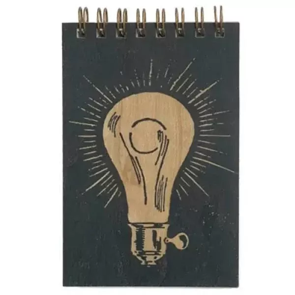 wood-notepad-light-blub Wood Notepad - Light Blub